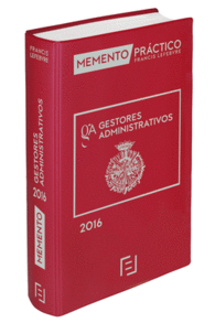 MEMENTO PRCTICO GESTORES ADMINISTRATIVOS 2016