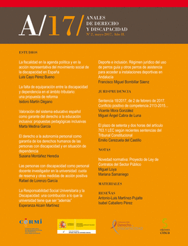 ANALES DE DERECHO Y DISCAPACIDAD