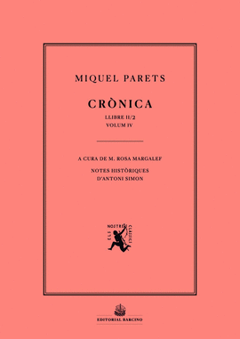 CRONICA LLIBRE 2N/2A PART VOL IV