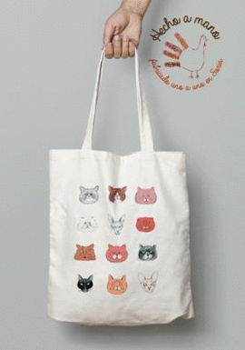 BOLSA DE TELA GATOS (BAJO LA LUPA DE LOS CIENT�ICOS)