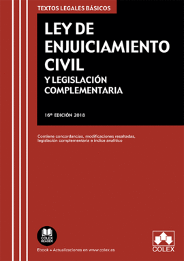 LEY DE ENJUICIAMIENTO CIVIL Y LEGISLACI�N COMPLEMENTARIA