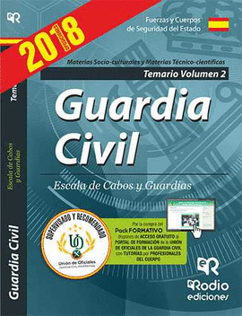 GUARDIA CIVIL. ESCALA DE CABOS Y GUARDIAS. TEMARIO VOLUMEN 2. QUINTA EDICI�N