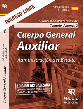 CUERPO GENERAL AUXILIAR DE LA ADMINISTRACION DEL ESTADO. TEMARIO. VOL 2