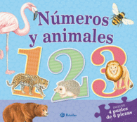 NUMEROS Y ANIMALES LIBRO CON 4 PUZL