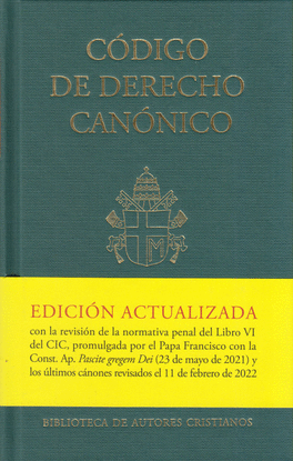 CODIGO DE DERECHO CANONICO. ED. 2022