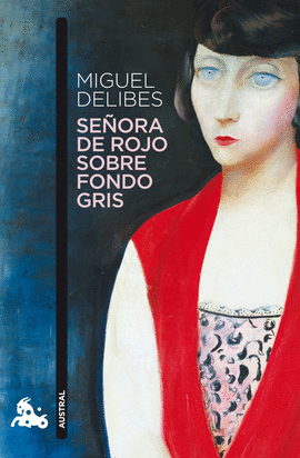 SE�ORA DE ROJO SOBRE FONDO GRIS