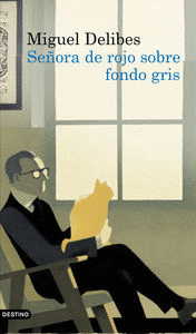 SE�ORA DE ROJO SOBRE FONDO GRIS