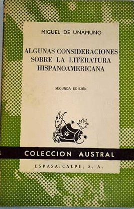 ALGUNAS CONSIDERACIONES SOBRE LA LITERATURA HISPANOAMERICANA