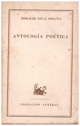 ANTOLOGIA POETICA DE HORACIO REGA