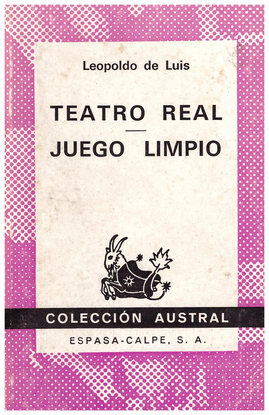 TEATRO REAL  JUEGO LIMPIO