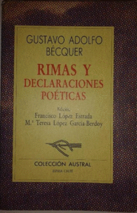 RIMAS Y DECLARACIONES POETICAS