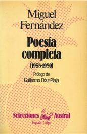 POESIA COMPLETA 1958-1980 DE MIGUEL FERNANDEZ