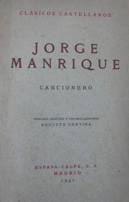 CANCIONERO DE JORGE MANRIQUE