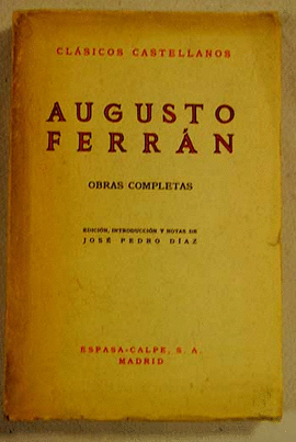 OBRAS COMPLETAS DE AUGUSTO FERRAN