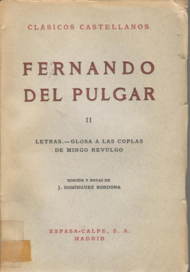 LETRAS GLOSA A LAS COPLAS DE MINGO REVULGO