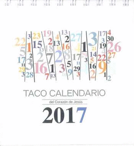 TACO CALENDARIO PORTADA NUMEROS 2017 CON PEANA (S.CORAZON)
