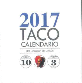 TACO CALENDARIO PORTADA SAGRADO CORAZON 2017 CON PEANA