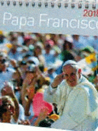 CALENDARIO 2018 MESA PAPA FRANCISCO