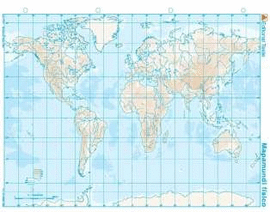 MAPA MUDO PLANISFERIO FISICO