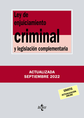 LEY DE ENJUICIAMIENTO CRIMINAL Y LEGISLACIN COMPLEMENTARIA