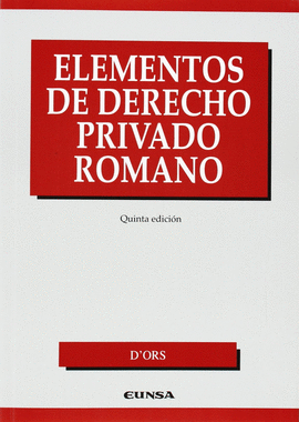 ELEMENTOS DE DERECHO PRIVADO ROMANO