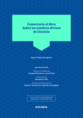 COMENTARIO AL LIBRO SOBRE LOS NOMBRES DIVINOS DE DIONISIO