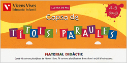 CAPSA DE TITTOLS I PARAULES. LLETRA DE PAL