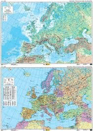 EUROPA [2 CARAS] MAPA POLITICO / FISICO PLASTIFICADO 1:5.000.000 -CNIG