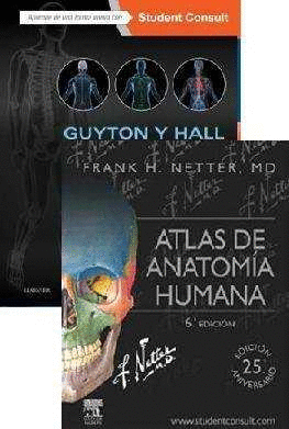 LOTE HALL-NETTER.GUYTON.TRATADO FISIOLOG�A M�DICA.13� ED+ATLAS DE ANATOM�A HUMAN