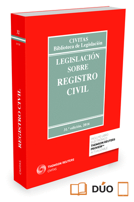 LEGISLACIN SOBRE REGISTRO CIVIL (PAPEL + E-BOOK)