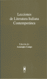 LECCIONES DE LITERATURA ITALANA CONTEMPOR�NEA