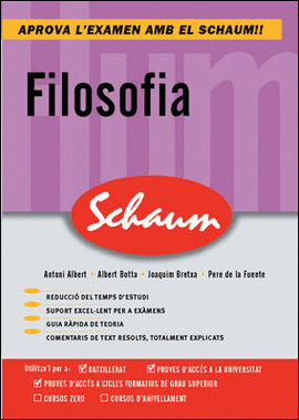 CUTR FILOSOFIA. COMENTARIOS TEXTO. SCHAUM (CATALAN)