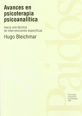 AVANCES EN PSICOTERAPIA PSICOA