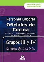 OFICIAL DE COCINA (1 Y 2) PERSONAL LABORAL DE LA XUNTA DE GALICIA GRUPOS III Y