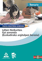 MISU-MAISTREN KIDEGOA. LEHEN HEZKUNTZAKO GAI ZERRENDA. (EUSKADIRAKO ARGITALPEN B