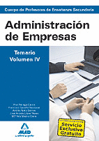 CUERPO DE PROFESORES DE ENSE�ANZA SECUNDARIA. ADMINISTRACI�N DE EMPRESAS. TEMARI