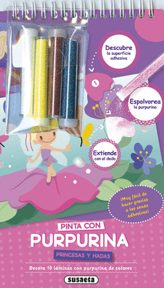 PINTA CON PURPURINA PRINCESAS Y HADAS