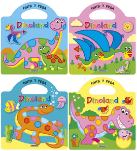 PINTA Y PEGA DINOLAND (4 T�TULOS)