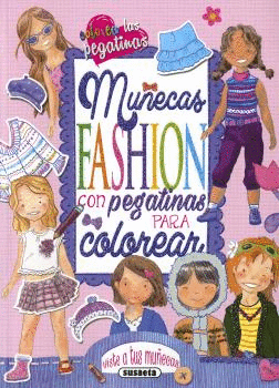 MU�ECAS FASHION CON PEGATINAS PARA COLOREAR