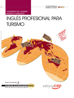 CUADERNO DEL ALUMNO INGL�S PROFESIONAL PARA TURISMO. CERTIFICADOS DE PROFESIONALIDAD