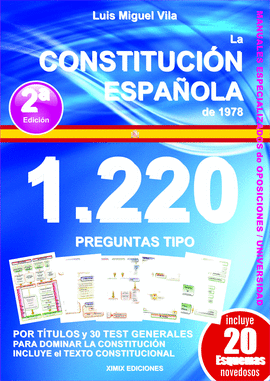1220 PREGUNTAS TIPO TEST. LA CONSTITUCIN ESPAOLA DE 1978