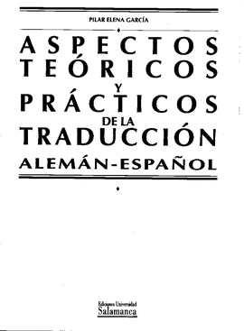 ASPECTOS TE�RICOS PR�CTICOS TRADUCCI�N ALEM/ESP