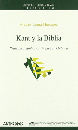 KANT Y LA BIBLIA