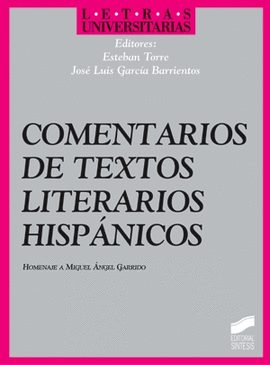 COMENTARIOS TEXTOS LITERARIOS HISPANICOS