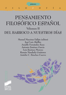 PENSAMIENTO FILOSOFICO ESPA�OL V II