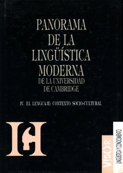 PANORAMA DE LA LING��STICA MODERNA DE LA UNIVERSIDAD DE CAMBRIDGE - IV
