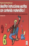 PROGRAMA DE ENTRENAMIENTO PARA DESCIFRAR INSTRUCCIONES ESCRITAS CON CONTENIDO MATEMATICO