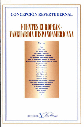 FUENTES EUROPEAS, VANGUARDIA HISPANOAMERICANA