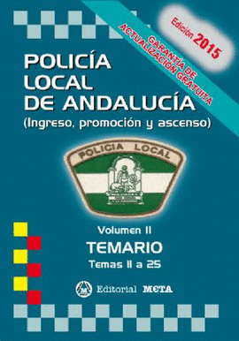 TEMARIO VOL. 2 POLICA LOCAL DE ANDALUCA 2015