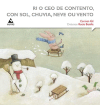 RI O CEO DE CONTENTO, CON SOL, CHUVIA, NEVE OU VENTO